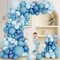 138pcs Blue Balloon Arch Garland Kit with Different Size Metallic Macaron Pastel Blue Confetti Balloons for Baby Shower Birthday Wedding Ocean Themed Party. Background Party Decoration
